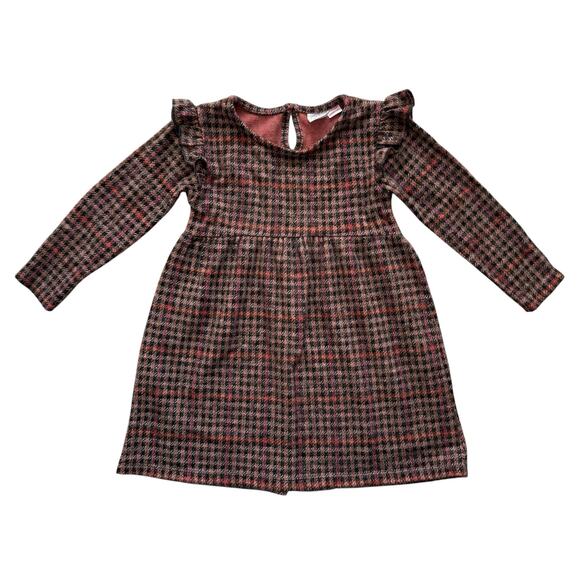 Zara Other - Zara Plaid Fleece Ruffle Dress Size 4-5y